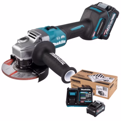 Makita GA005GZ kulmahiomakone + akku‑laturipaketti